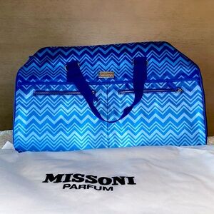 Missoni Parfum Chevron Blue Large Duffle Bag